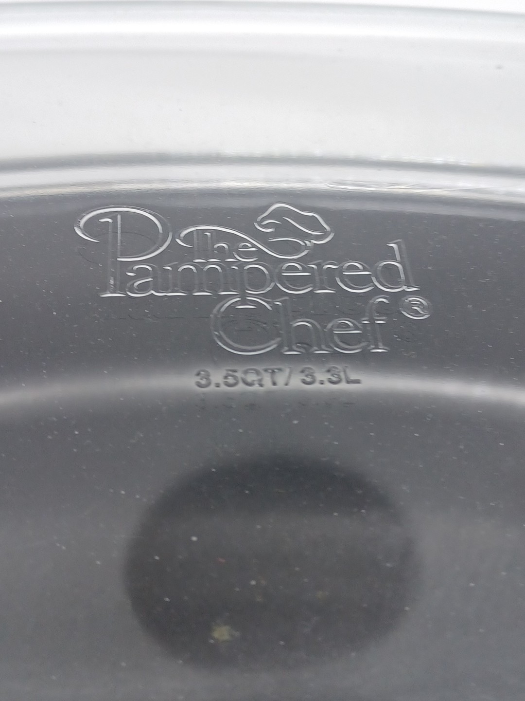 Pampered Chef 3.5 qt Covered Roaster Cast Aluminum with Glass Lid Nice
