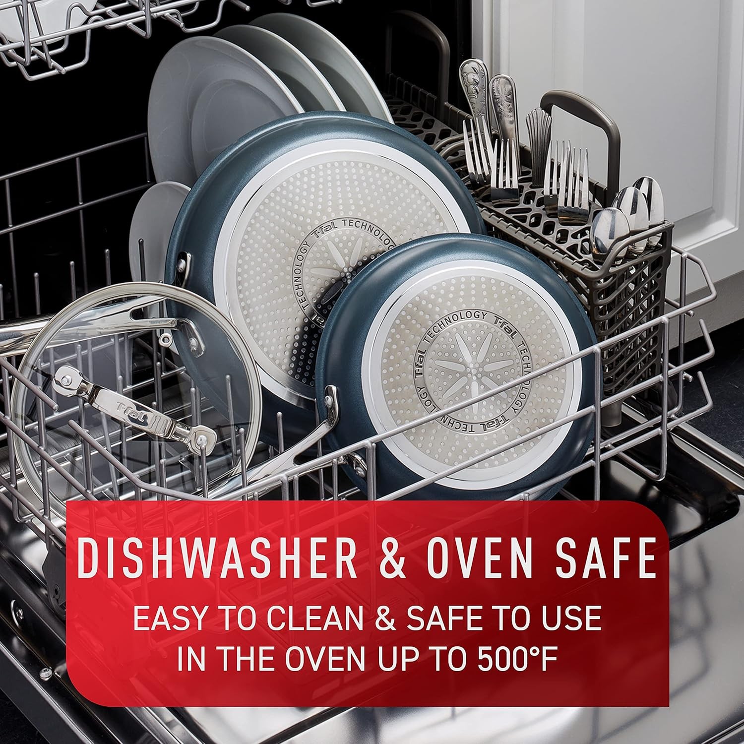 Cookware 5-Quart Induction Safety 500F Cookware Dishwasher Safe Slate