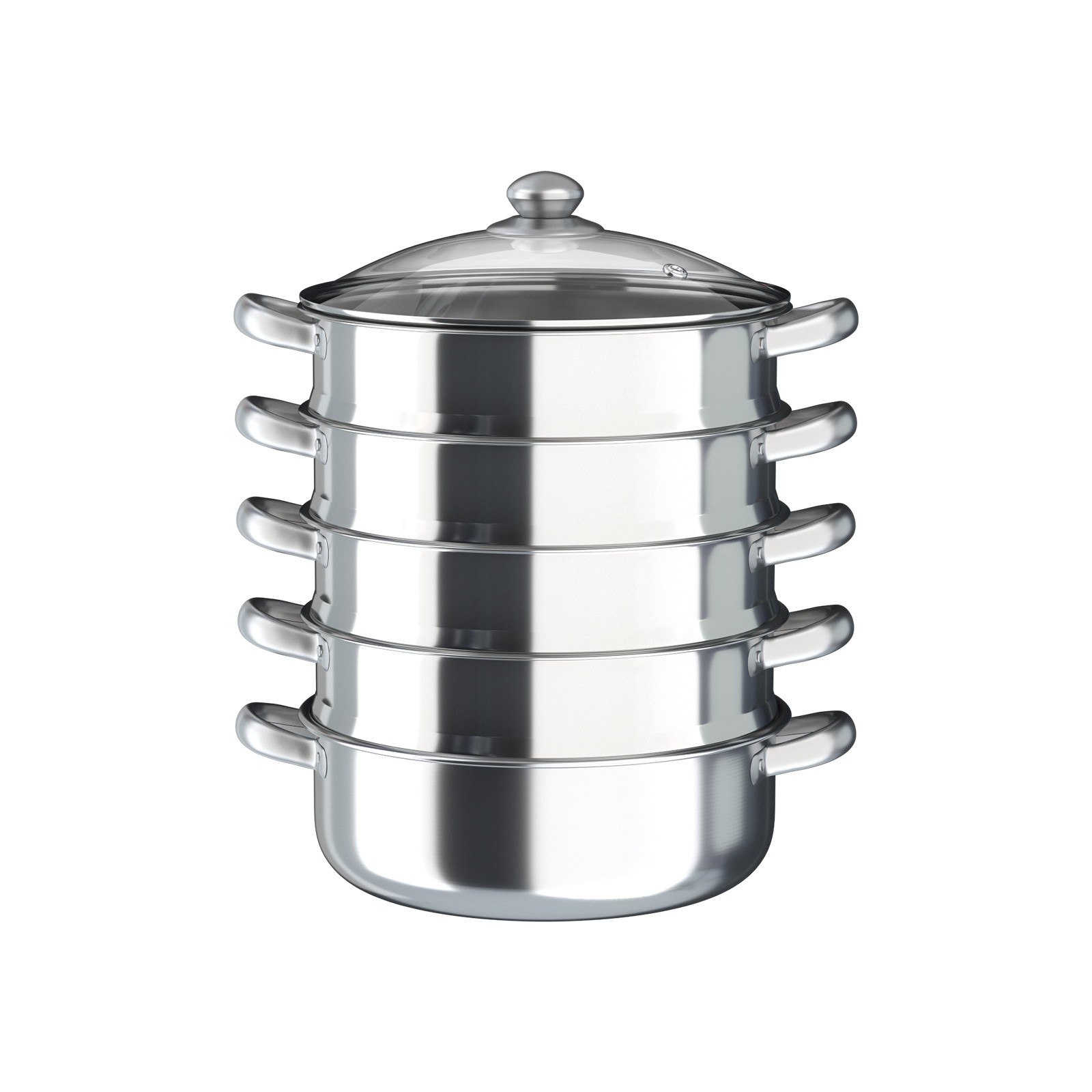 5tier Steamer Cookware Pot Stainless Steel Pot Stainless Steel Food Steamer &Lid