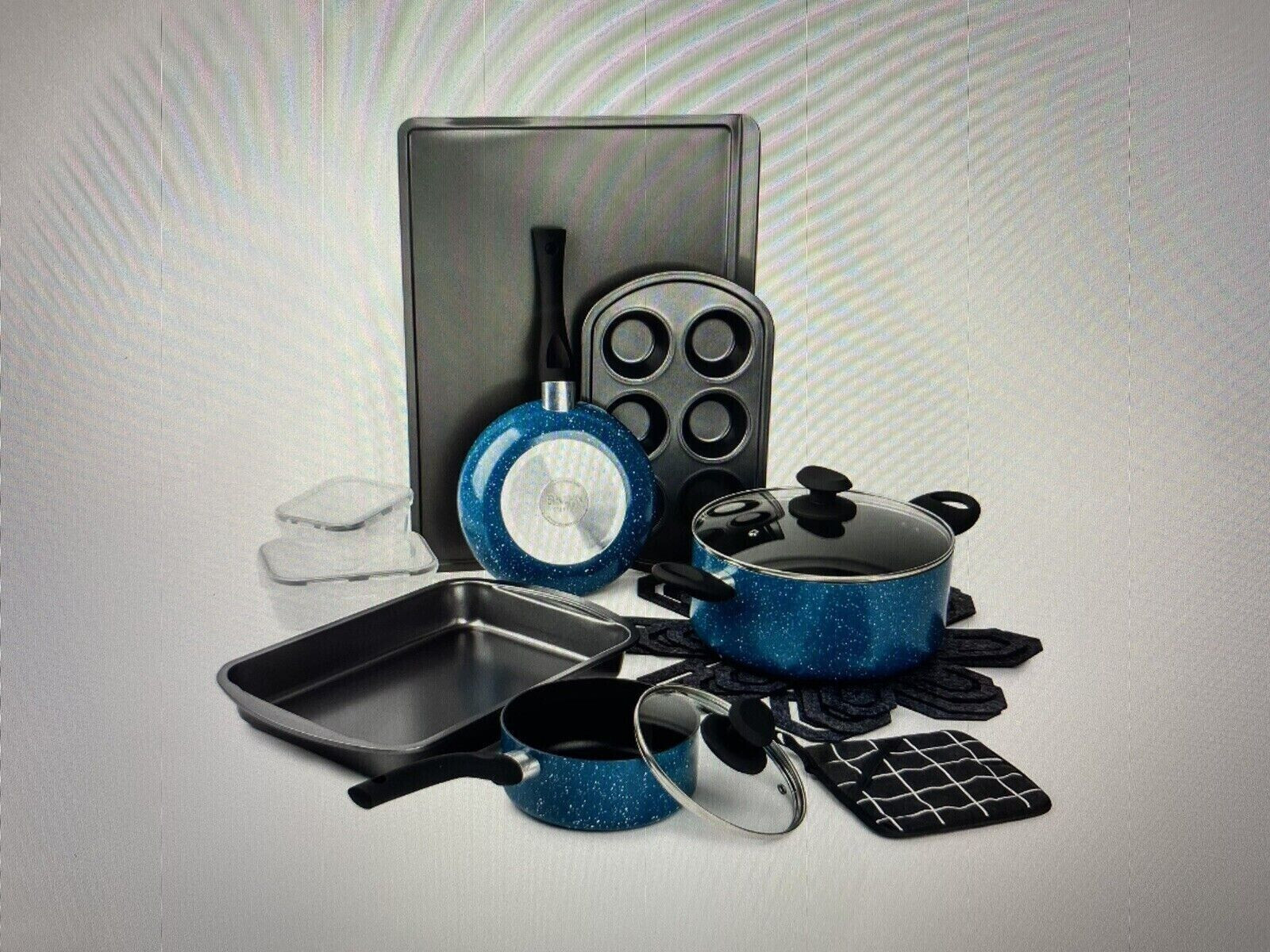 Brooklyn Steel Co. Venus Nonstick Aluminum 16-Pc. Cookware Set