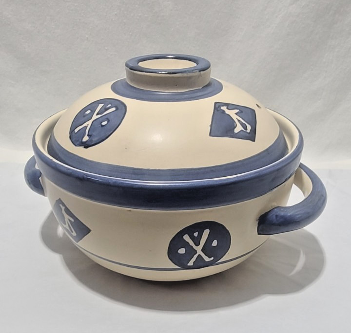 Japanese DONABE Earthen Pot Hand-painted