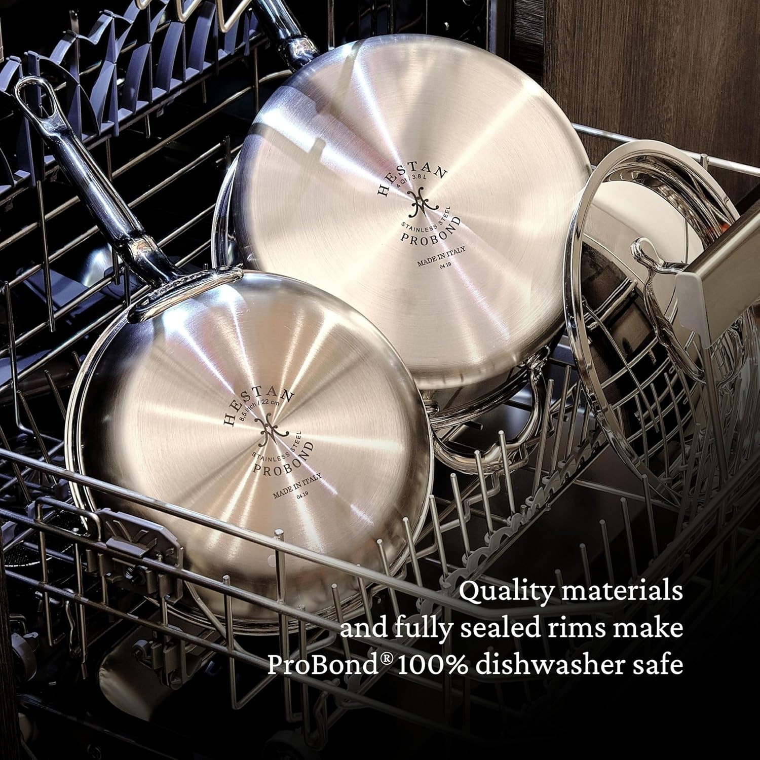 Hestan ProBond® Clad Stainless Steel 3.5-Quart Covered Saute