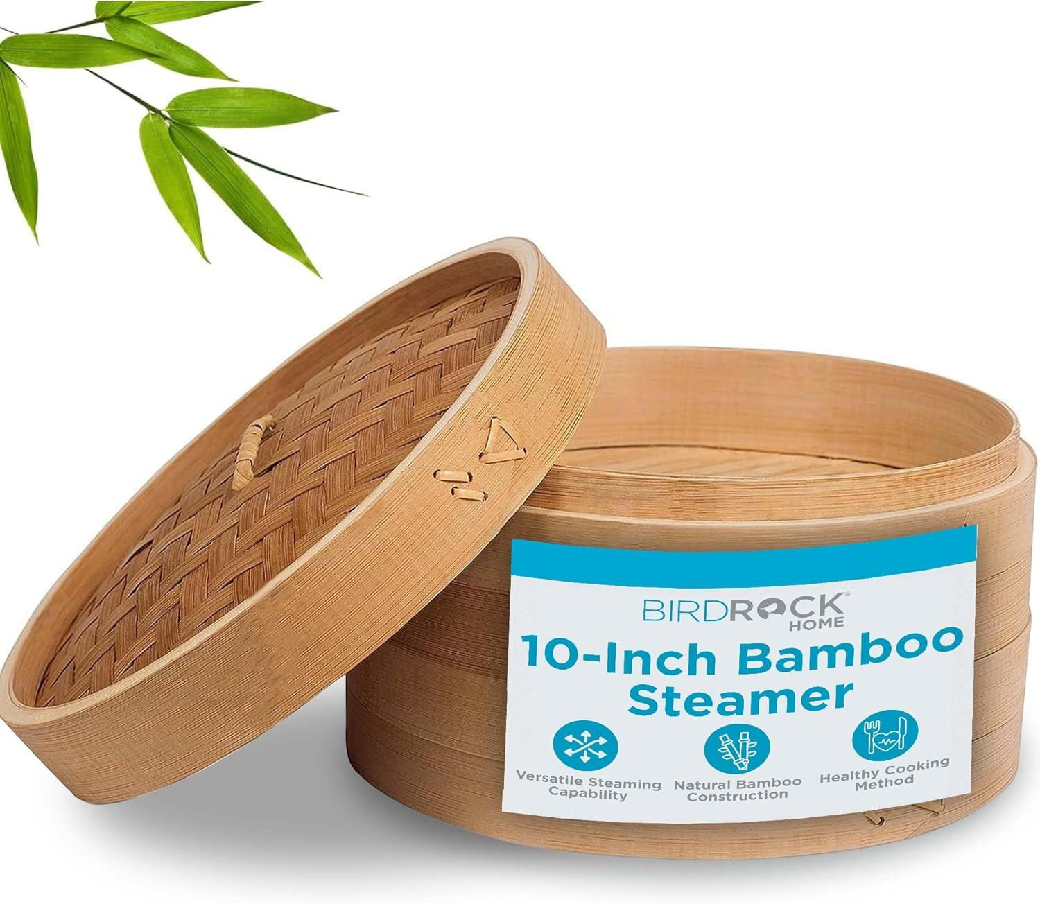 Bamboo Steamer (Classic Bamboo, 10″ Diameter)