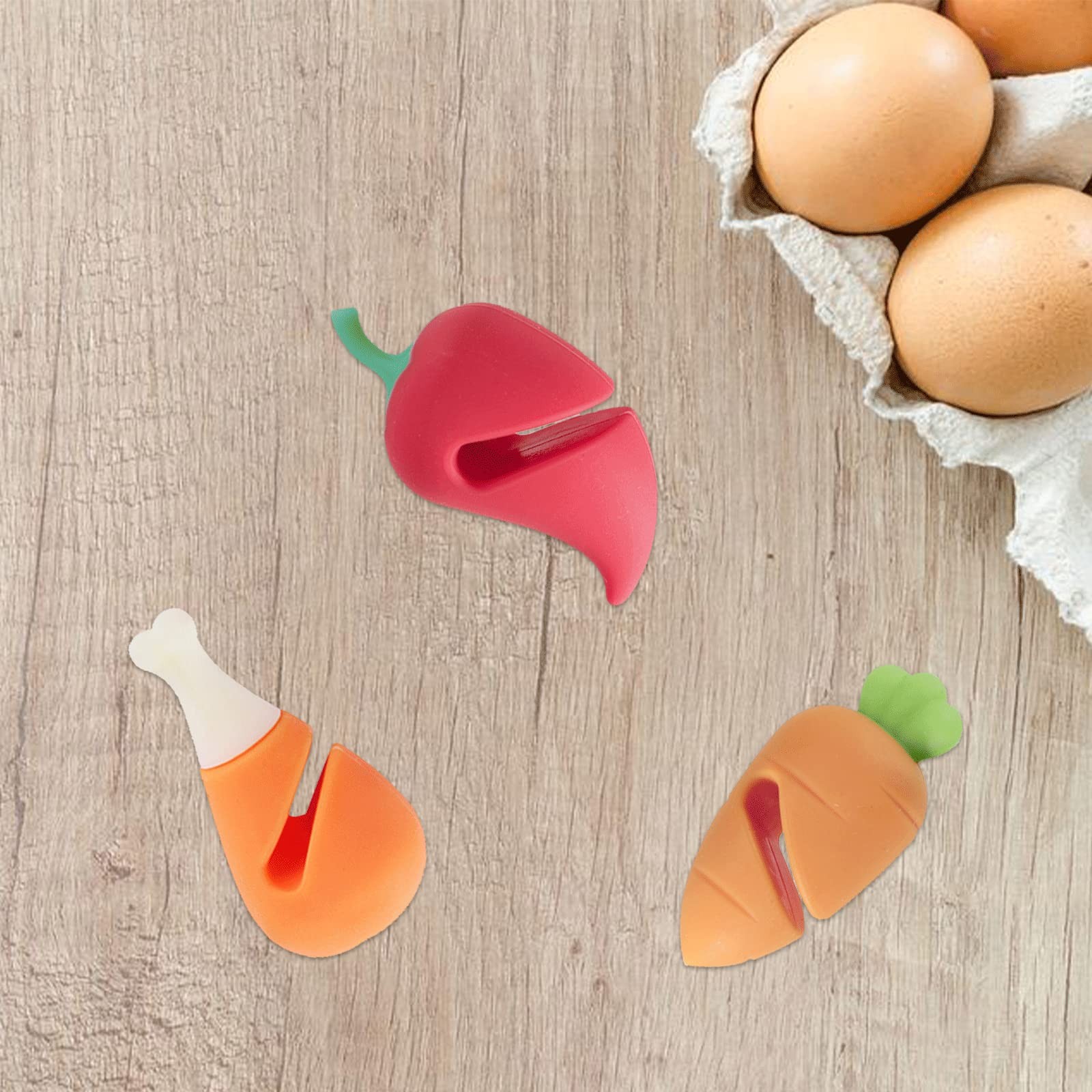 Spill-stop Silicone Lid Lifter Soup Pot Heat Resistant Keep Open 6 PCS