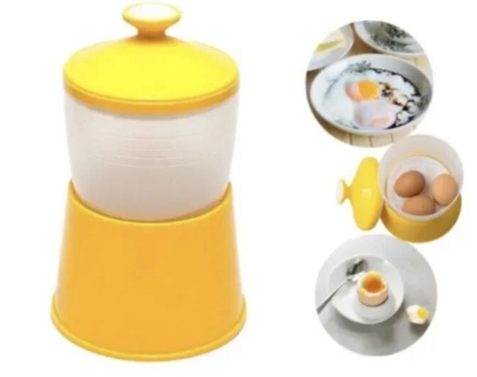 Half Boiled Egg Maker Malaysian Recipe Original Made in Malaysia Yellow Color