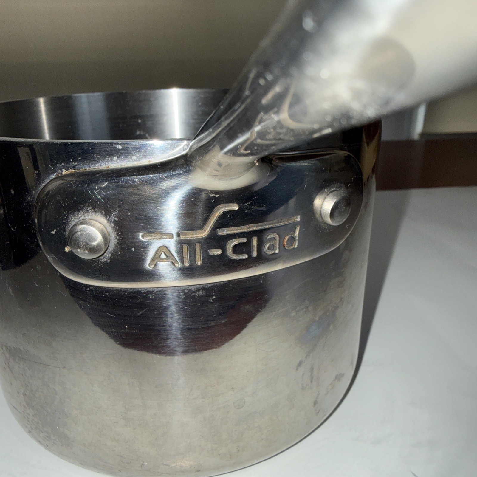All Clad 2 Qt Quart Saucepan Pot Stainless Steel Usa 6” Wide X 4.5” Tall No Lid
