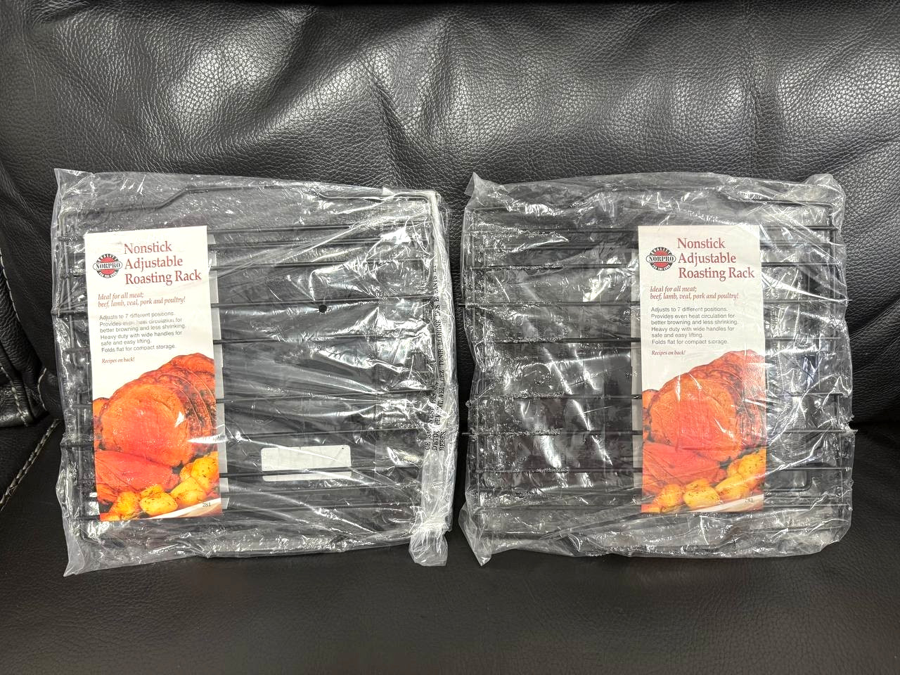 Norpro 7 Position Adjustable Non Stick V Shaped 7×11 Inch Roasting Rack (PACK 2)