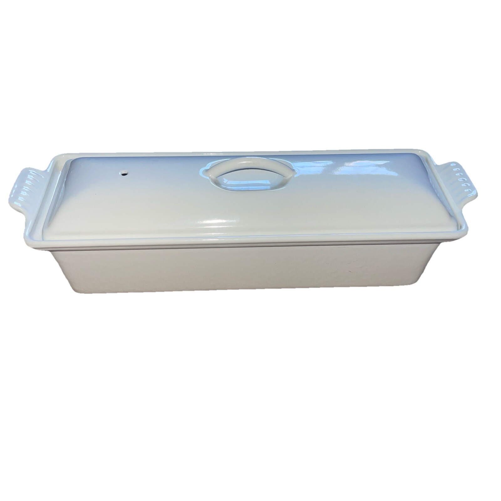 Le Creuset Enameled Cast Iron Pate Terrine, 2 Qt., Brioche White With Lid ♾️