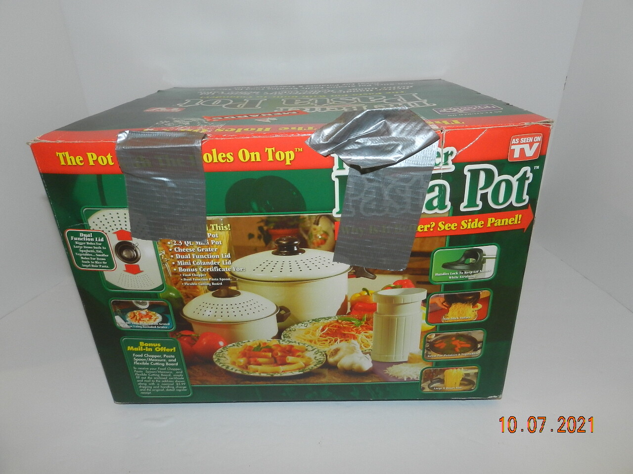As Seen On TV The Better Pasta Pot Set New 2 pots with lids 8 qt 2.3 qt almond