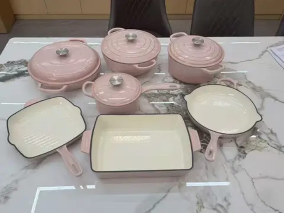 7-5Pc Ceramic Cookware Set Pots & Pans w/ Lids Modern Kitchen Set Preorder