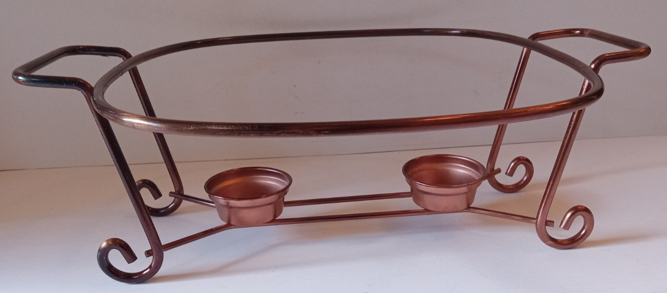 Circleware Kitchen Buffet 2.5 Quart Covered Casserole Dish w/ Warming Rack NIB