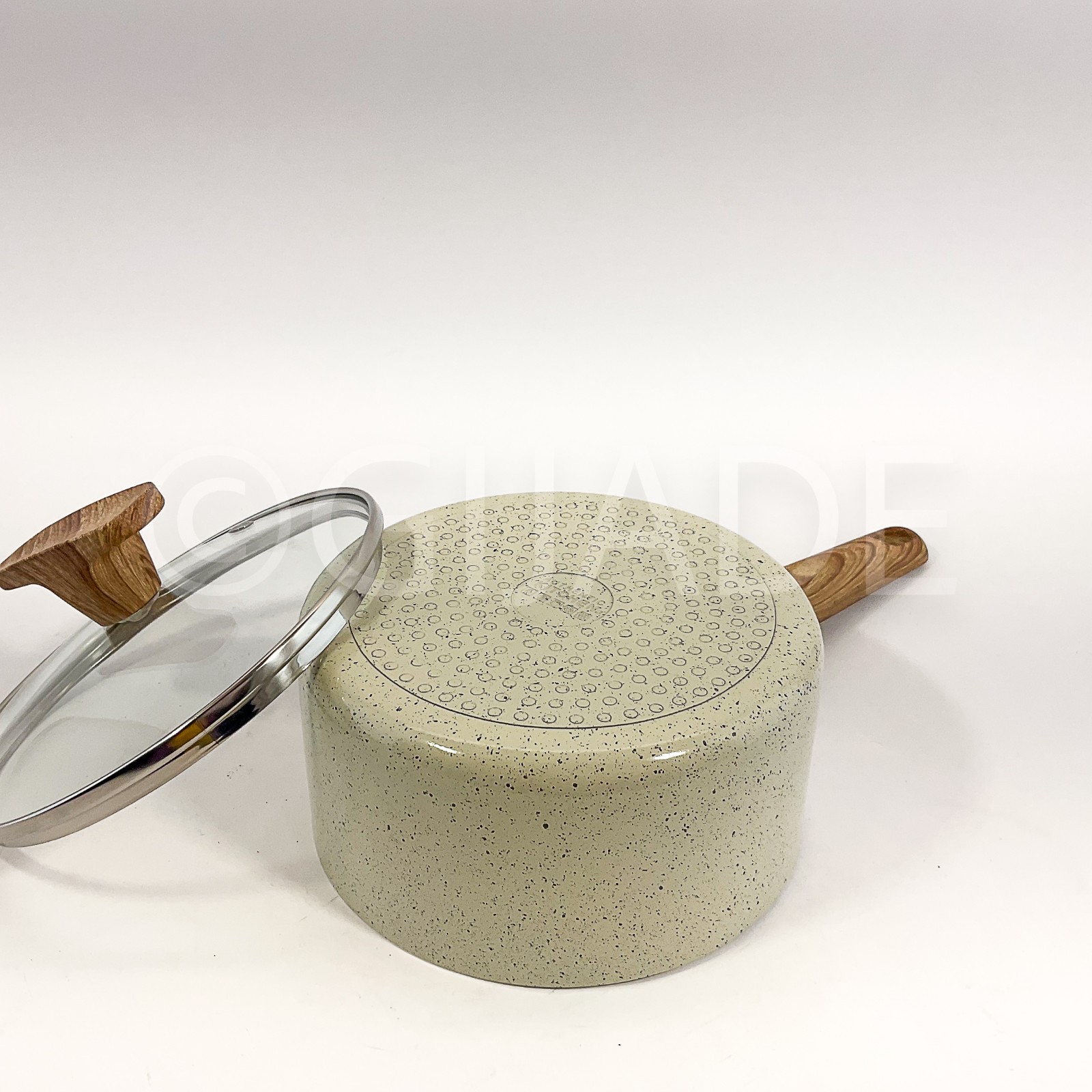 Authentic kitchen Collection 1.5-qt, 6 In Saucepan Glass lid Tan New