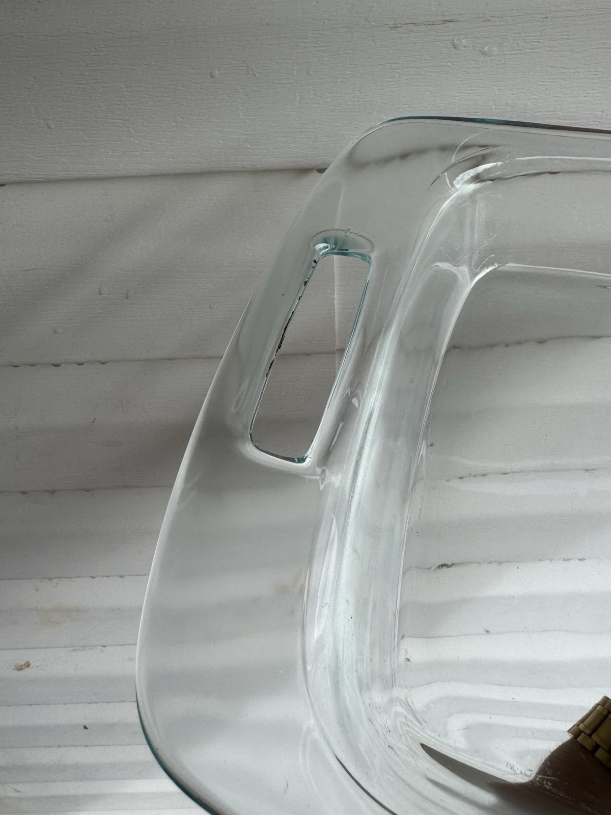 USA Vintage Pyrex 3 Quart 9 x 13 Clear Glass Baking Dish Casserole Handle C233