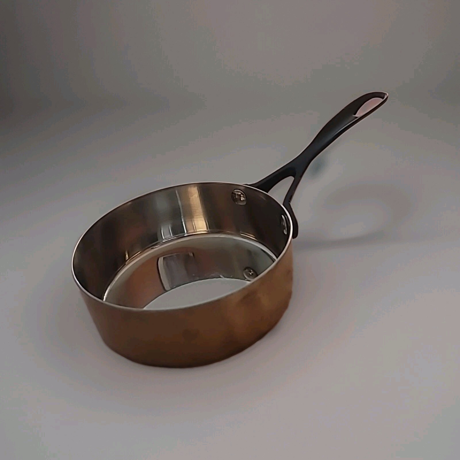 C Crofton Copper 4.5″ Mini Fry Pan Iron Handle Made in India Single Serve Used