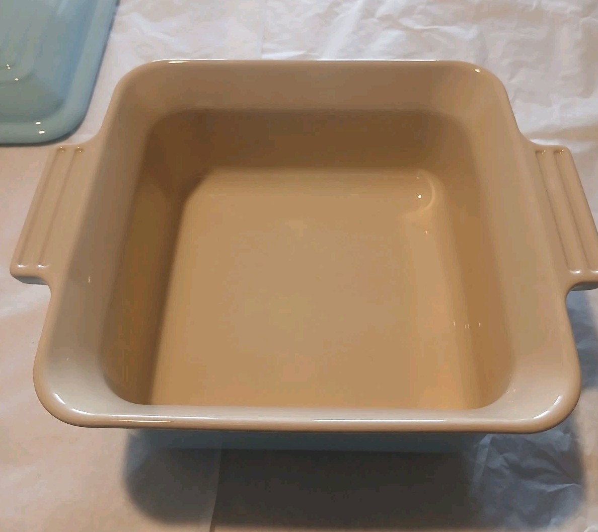 Le Creuset Seconds Stoneware 23cm/3L Square Casserole Dish with Lid, Sky Blue
