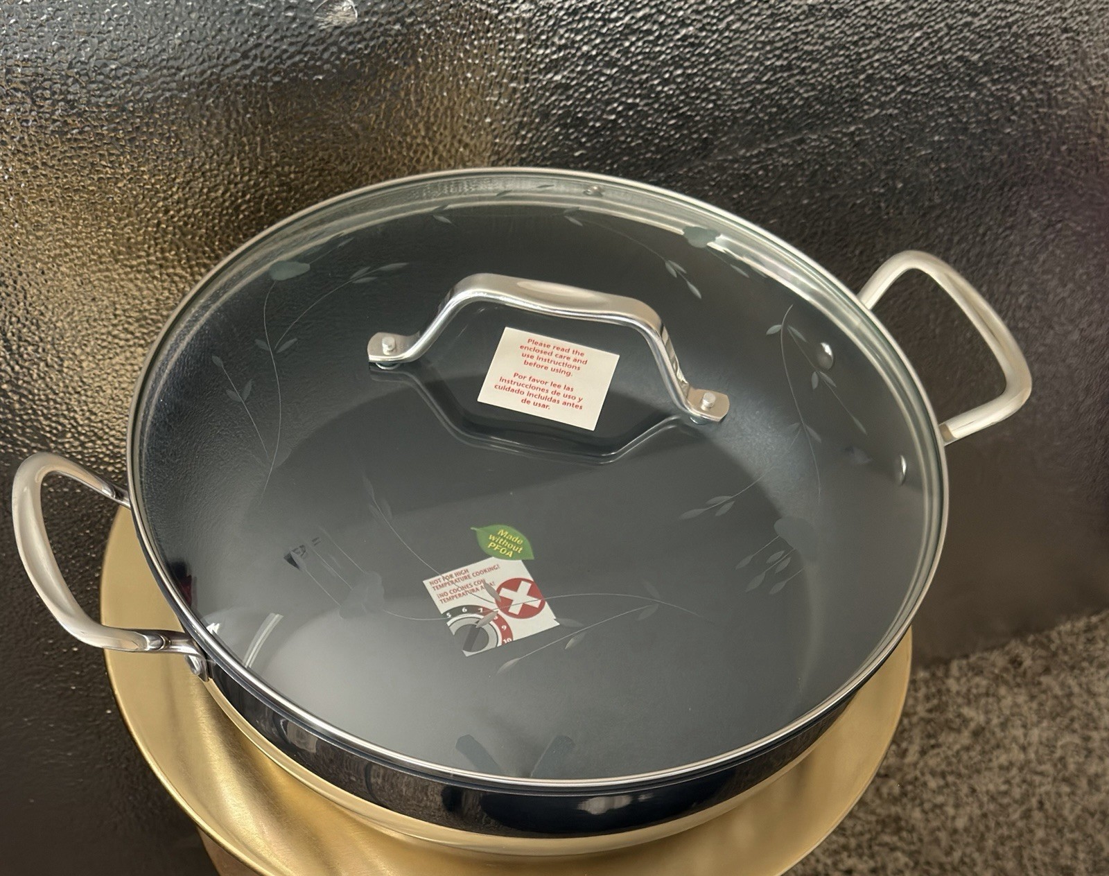 Princess House Heritage Stainless Steel 8.75-Qt Deep Casserole Pan With Lid