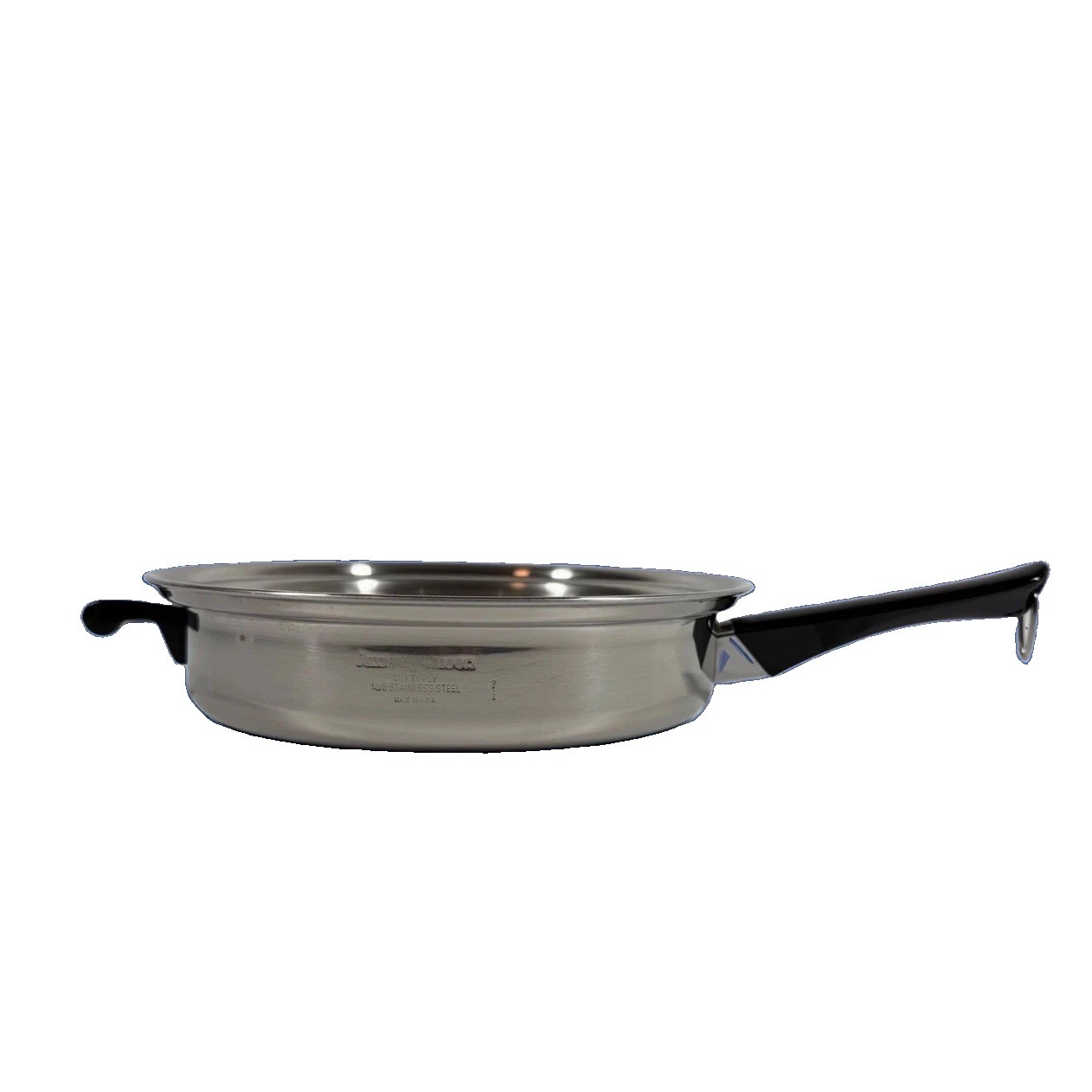 VTG Amway Queen Multi-Ply 18/8 Stainless Steel 10.75″ 2.5 Qt Saute Pan – No Lid