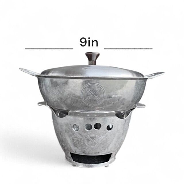 Traditional Thai Aluminum Charcoal Hot Pot with Lid9” – Thai Shabu Jim Joom