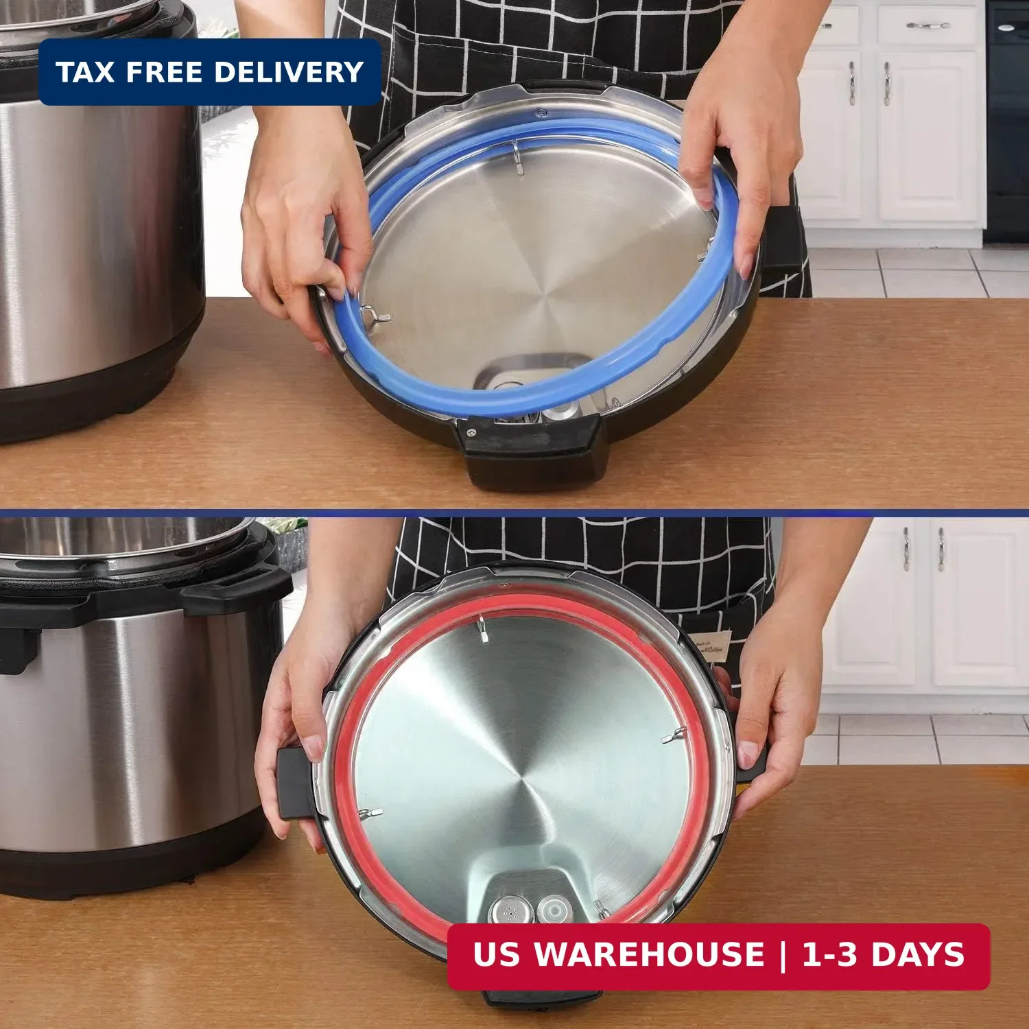 Tempered Glass Lid & Silicone Cover for Instant Pot 6 Quart – Set of 4 Accessori