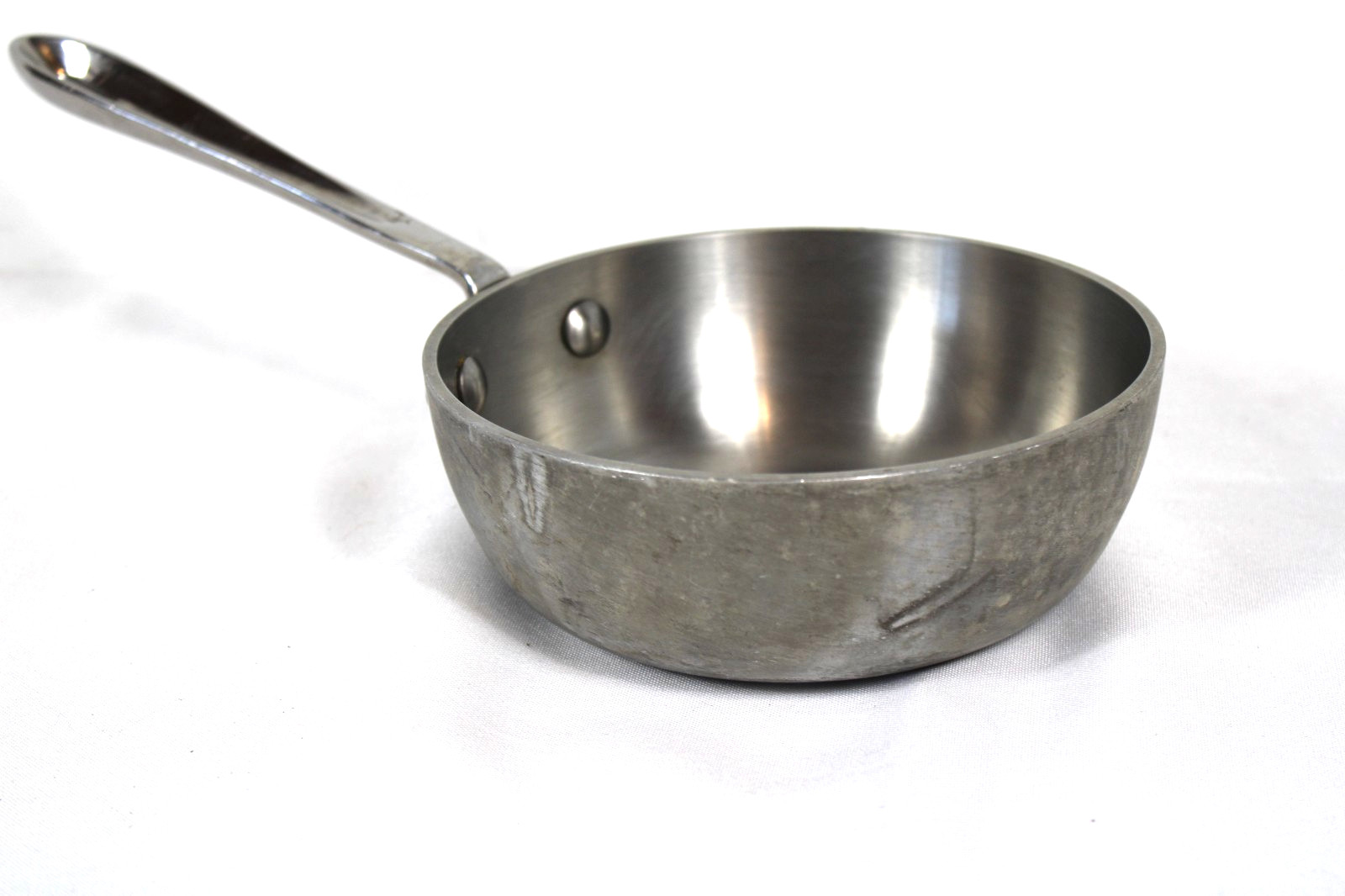 All-Clad Master Chef Metal Stainless Steel 1 Qt Saucier/Sauce Pan – No Lid