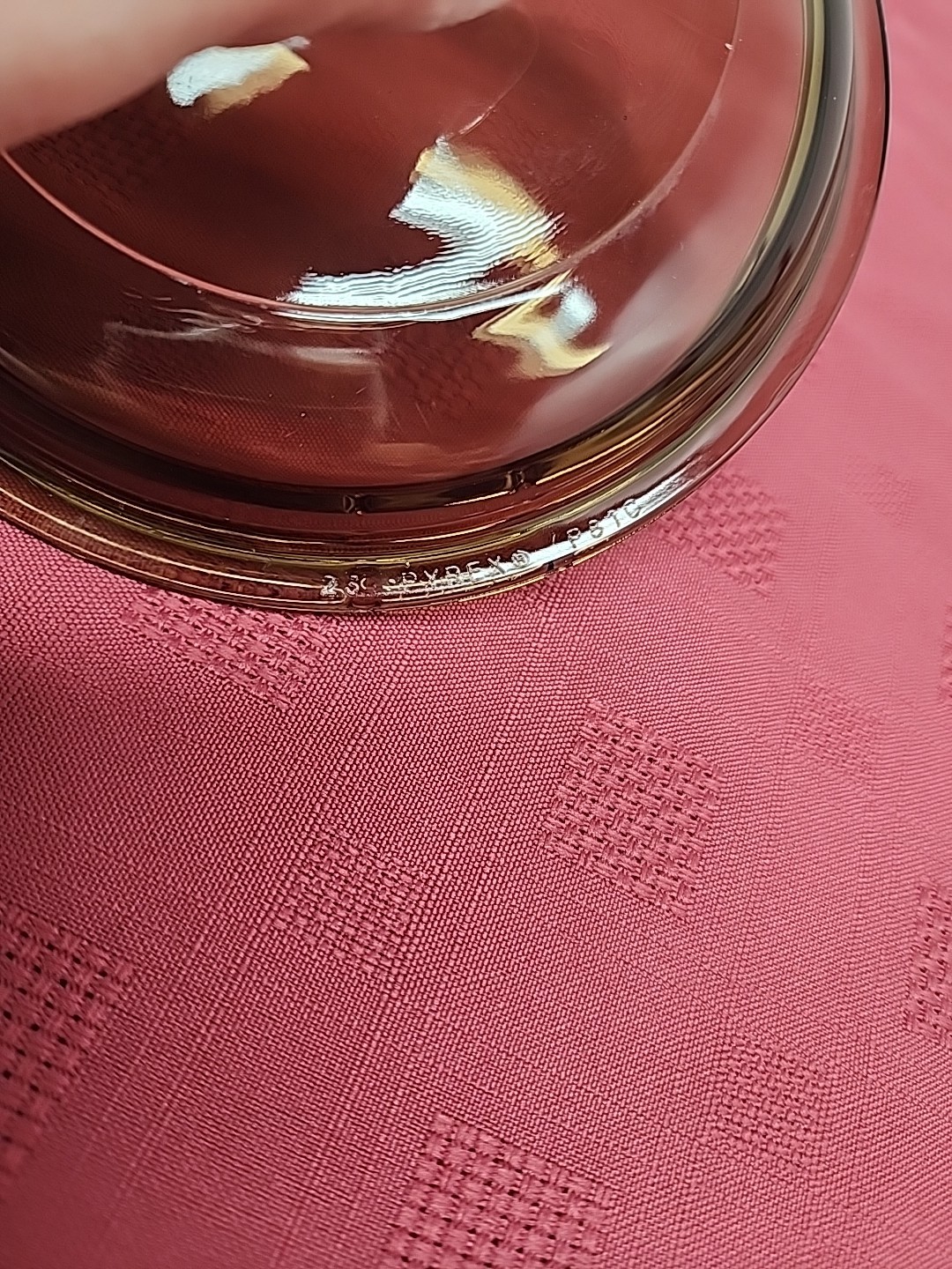 Vintage Pyrex Corning Ware Visions P81C Amber Replacement Glass Lid 6″