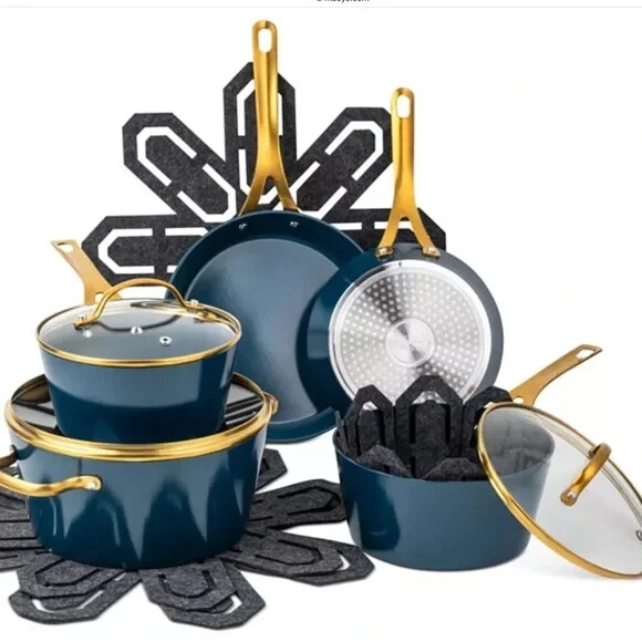 Brooklyn Steel Co. H1917 Blue Orbit Cookware Set 12-Piece