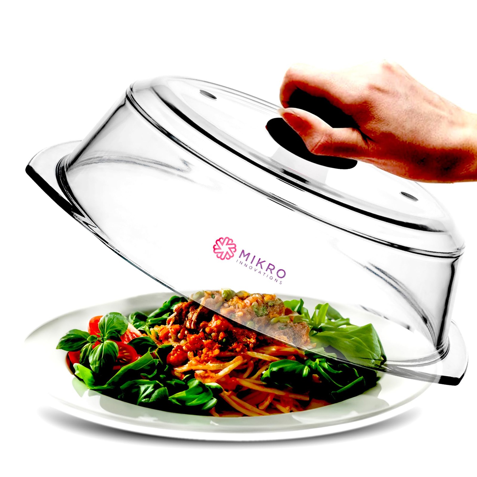 Tall Glass Microwave splatter cover | Sturdy clear 100% food safe BPA free gl…
