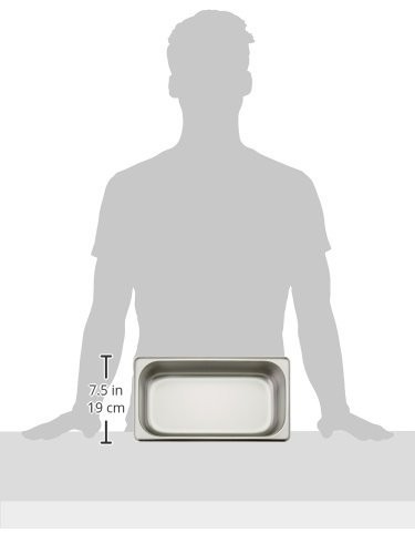 1/3 Size Pan 2-1/2 Inch Stainless Steel Steam Table Food Container