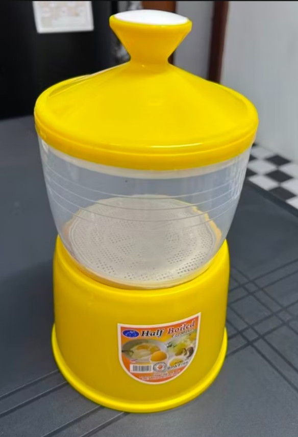 Half Boiled Egg Maker Malaysian Recipe Original Made in Malaysia Yellow Color
