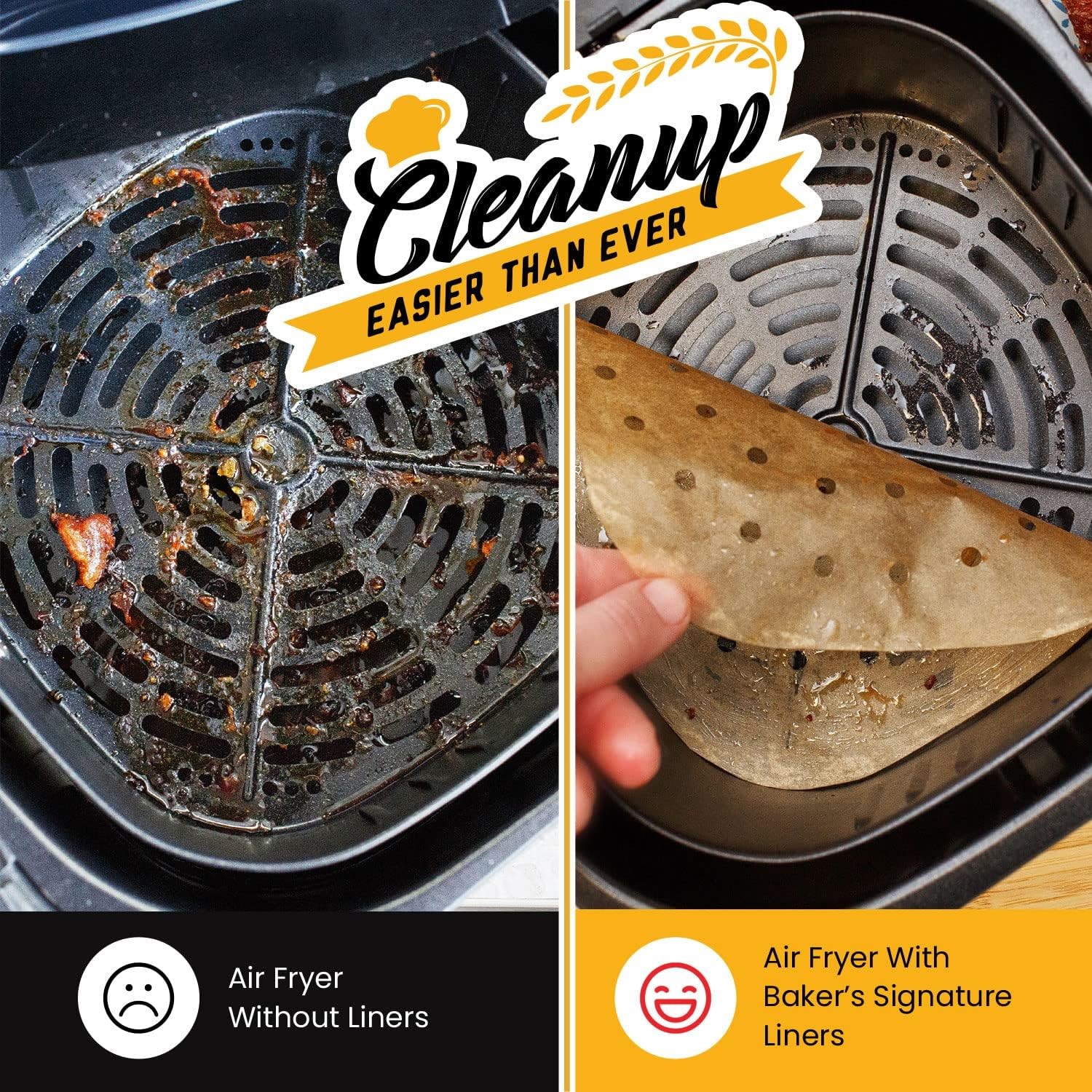 Bamboo Steamer Liner, 8.5″ Air Fryer Parchment Paper Liners Sheets – 220pcs