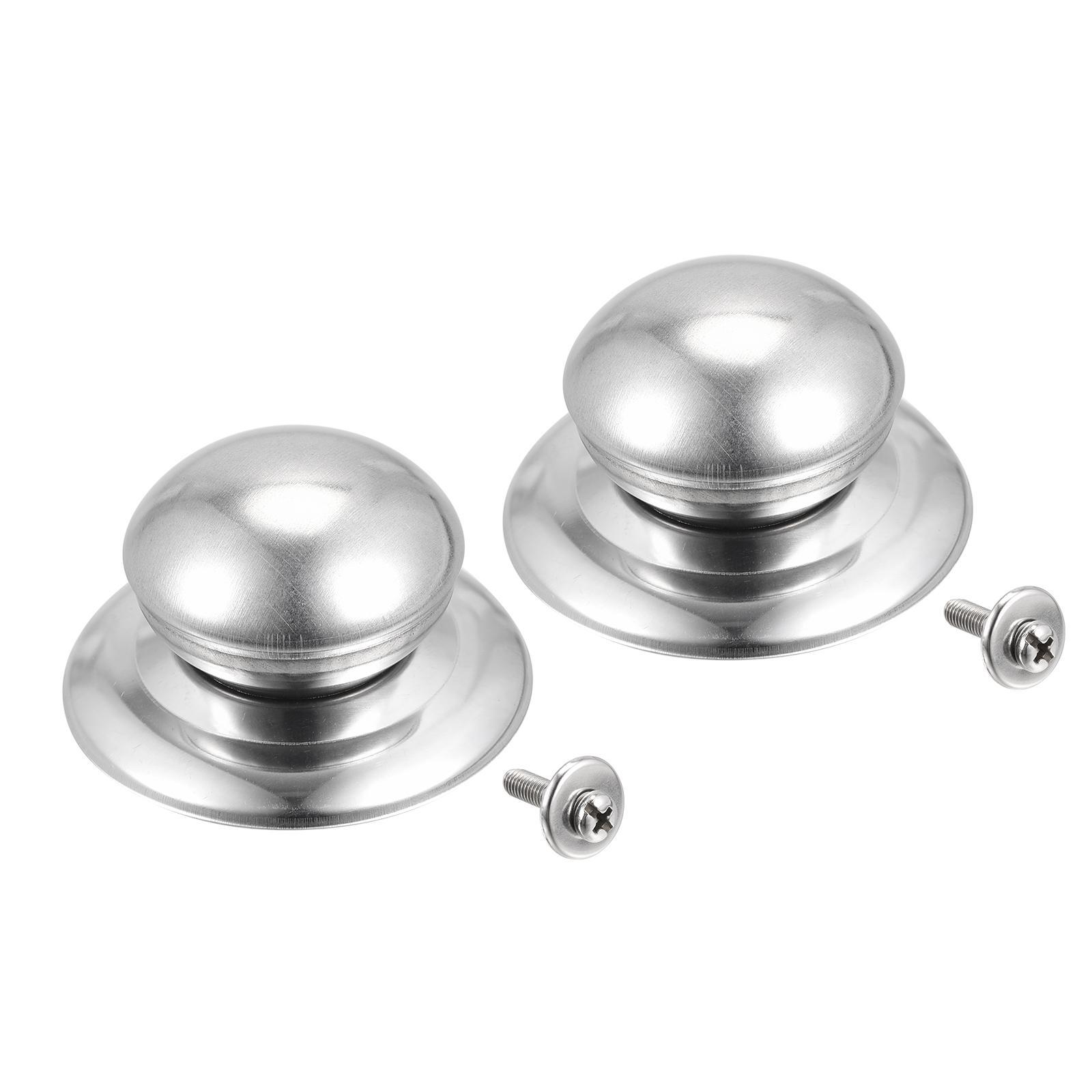 Universal Pot Lid Knob, Stainless Steel Replacement Knob 58x41x30mm, 2pcs