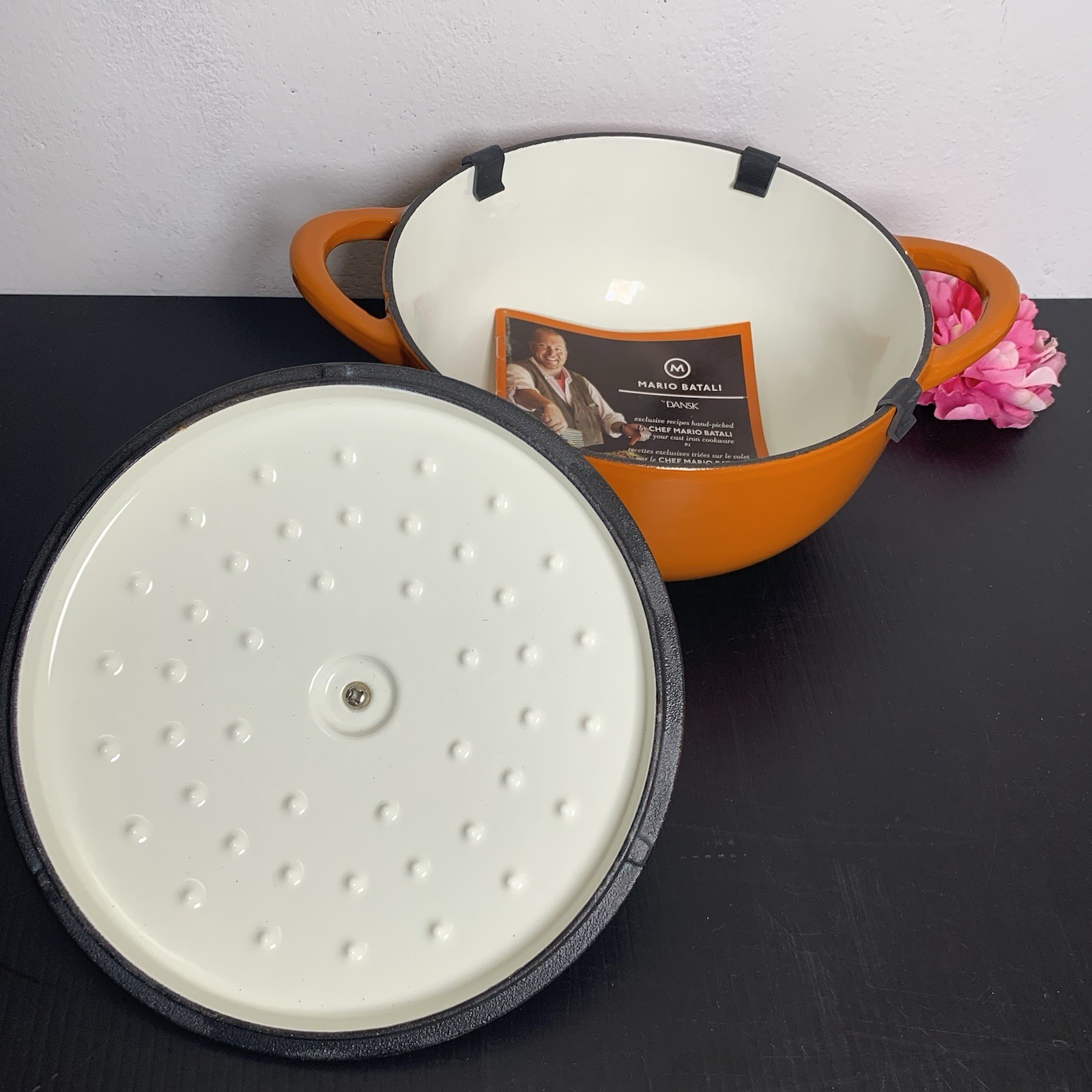 Mario Batali Dansk – Enameled Cast Iron Dutch Oven – Orange