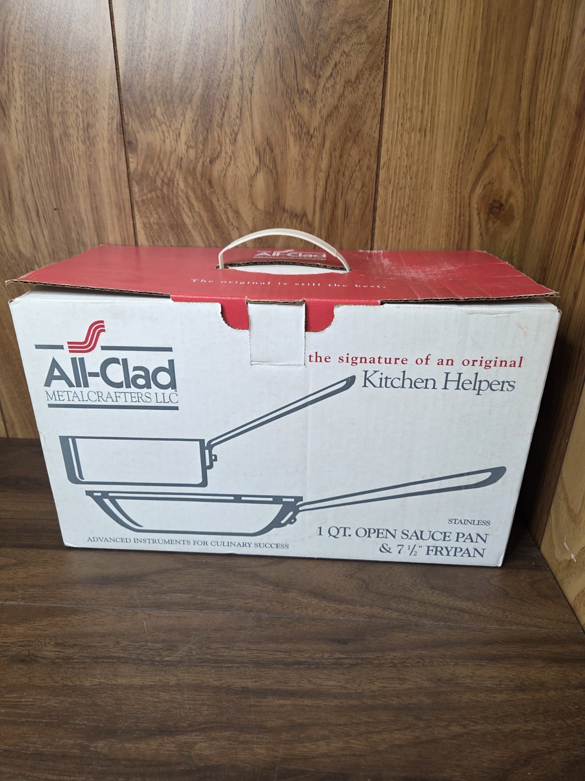 All Clad Stainless Steel 1 Qt Sauce Pan AND 7 1/2″ Frypan Set 3 Ply NEW Open Box