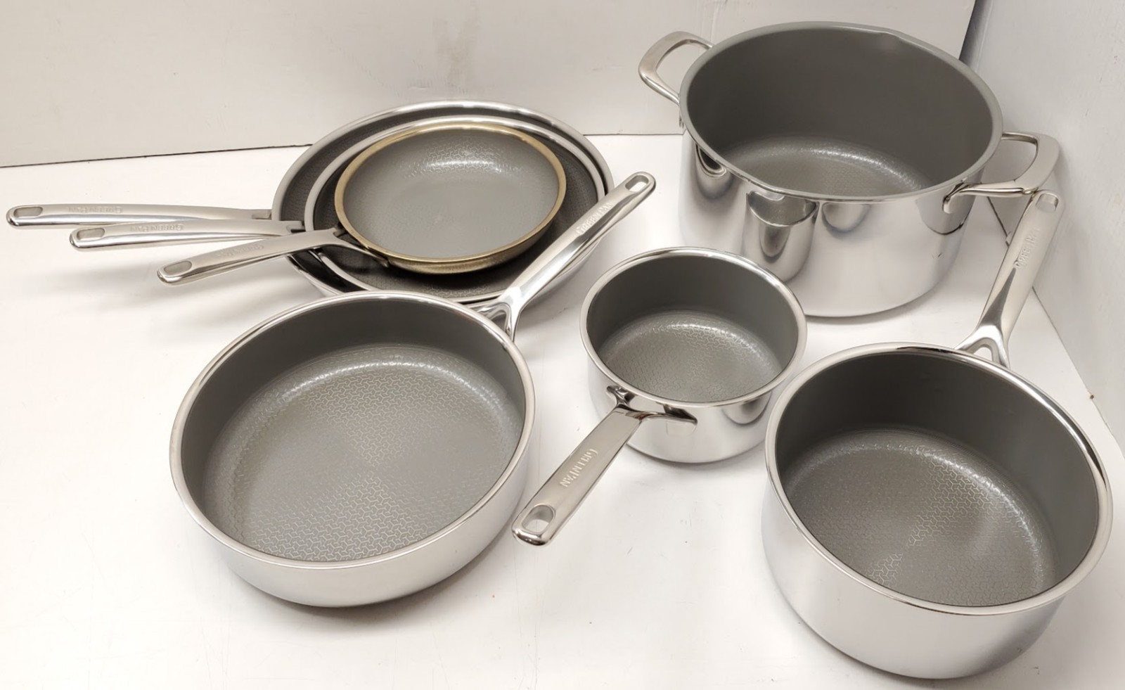 GreenPan Spectra Diamond 11 Pc Cookware Set 3 Ply Stainless Ceramic