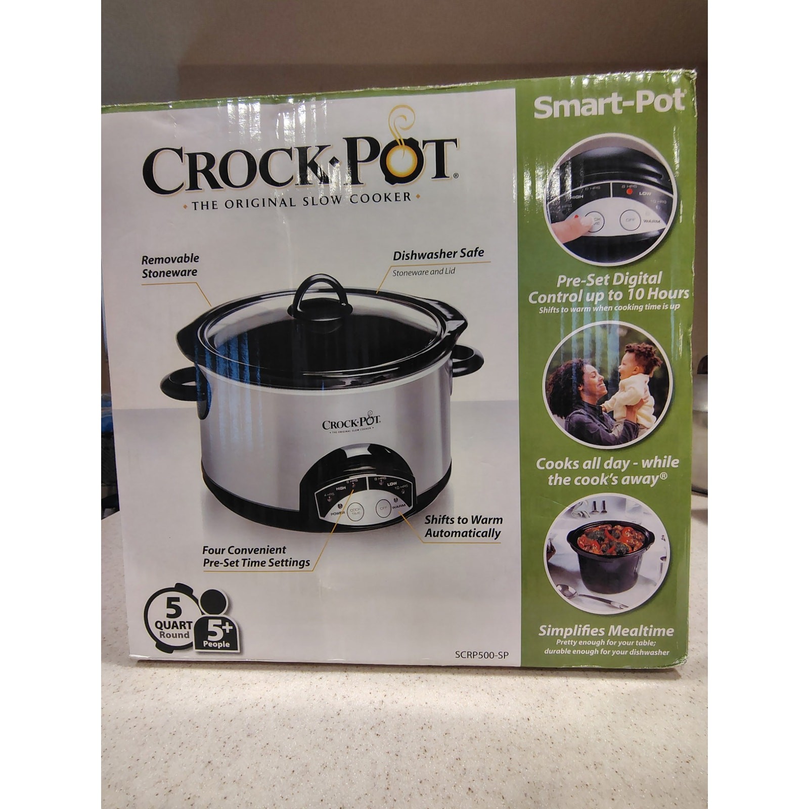 Crock-Pot Smart-Pot 5 Qt Digital Slow Cooker Open Box Complete