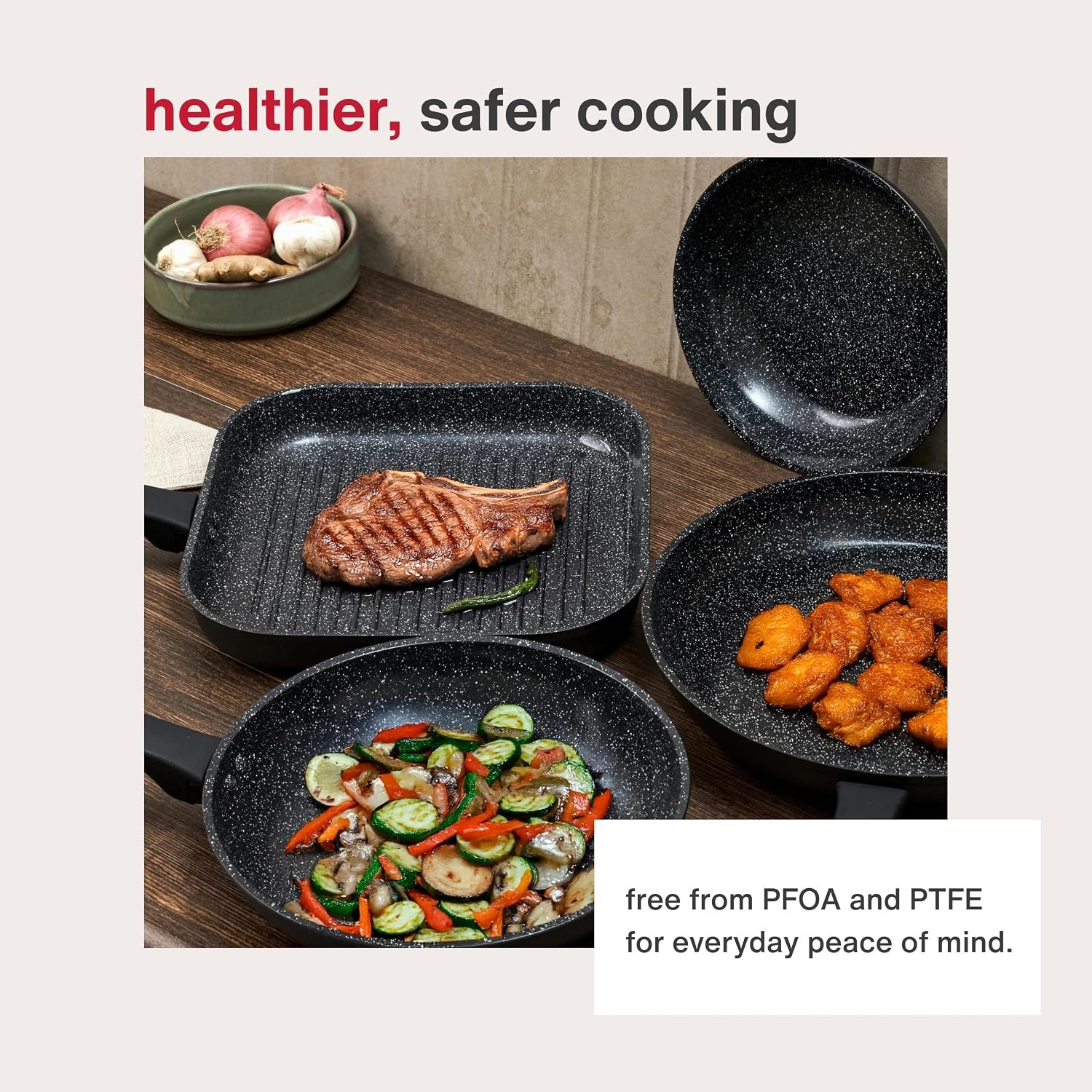 Ultimate Ceramic Cookware – Non-Stick Frying Pan for Healthy Meal Prep –