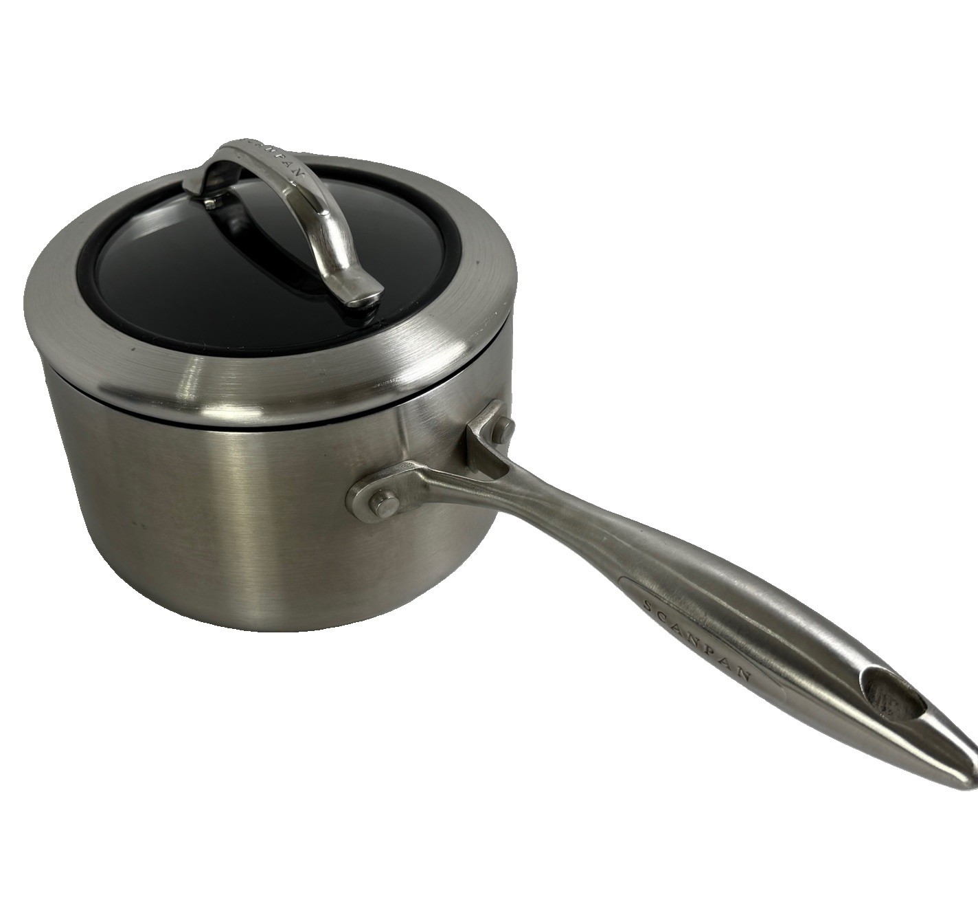 Scanpan HaptIQ 2 Qt Sauce Pan Pot Induction CTX J-03 Ceramic Titanium