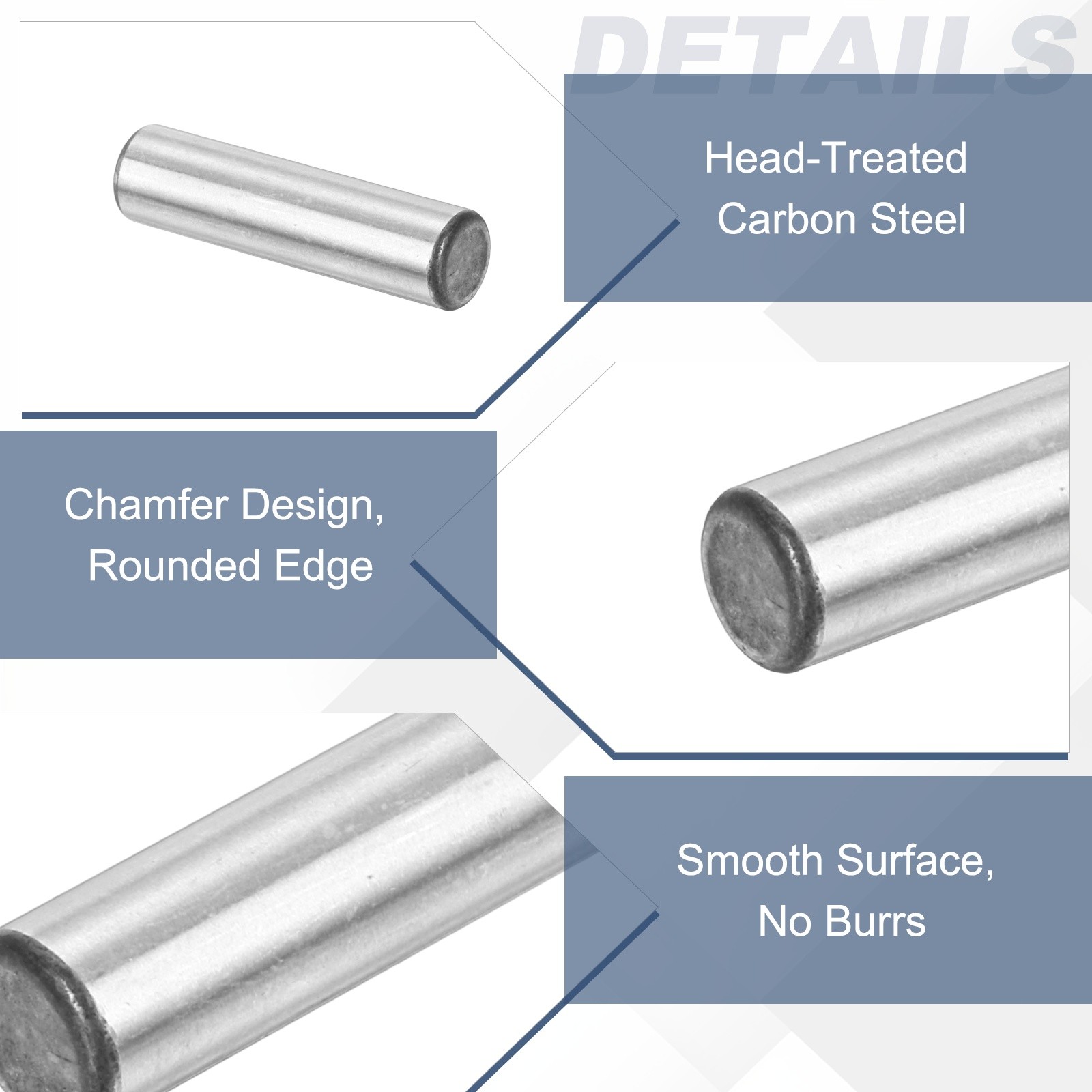 5pcs for Carbon Steel Pini Nut, 1/4″ x 1-1/2″ Steel Rods