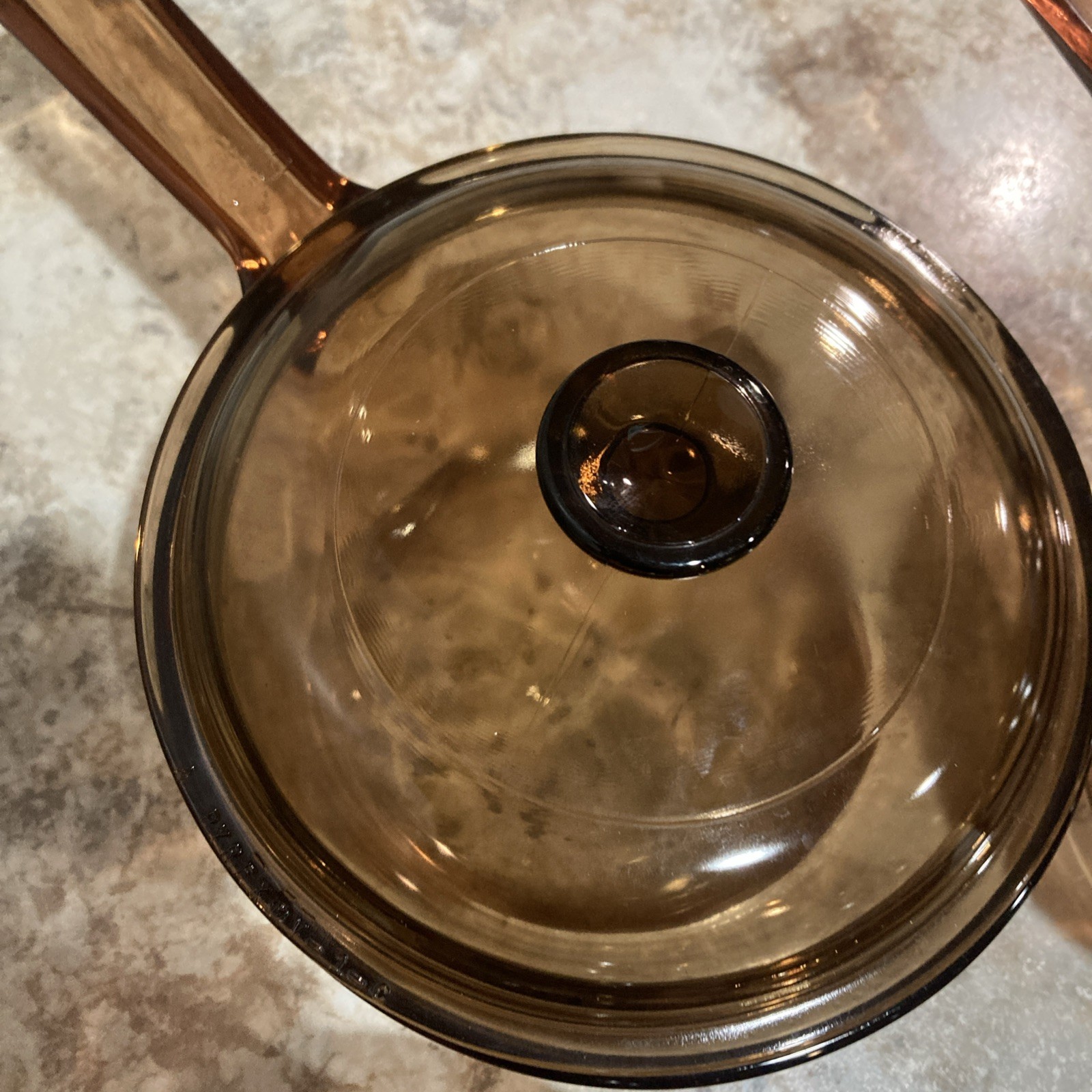 Corning Visions Amber Saucepans 8 PC Set 2.5L, 1.5L, 1L, 1L with Pyrex Lids VTG