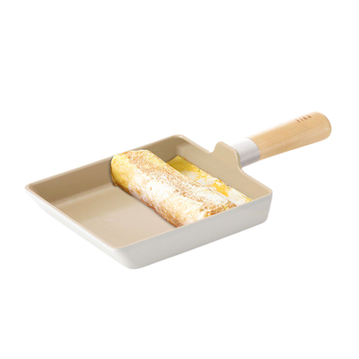 FIKA Nonstick 6″ Tamagoyaki Omelet Pan Egg Skillet with Wood Handle, Induction