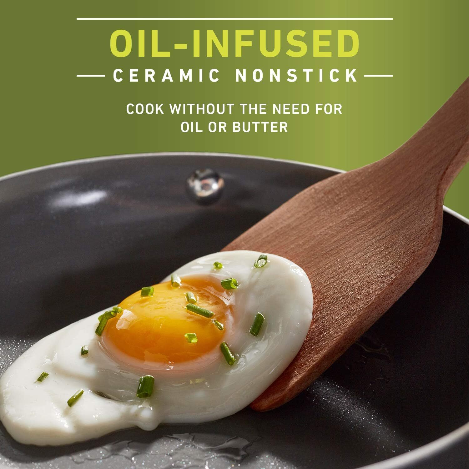 Calphalon 2-Piece Fry Pan Combo Classic Oil Infused Ceramic, PTFE and PFOA Free