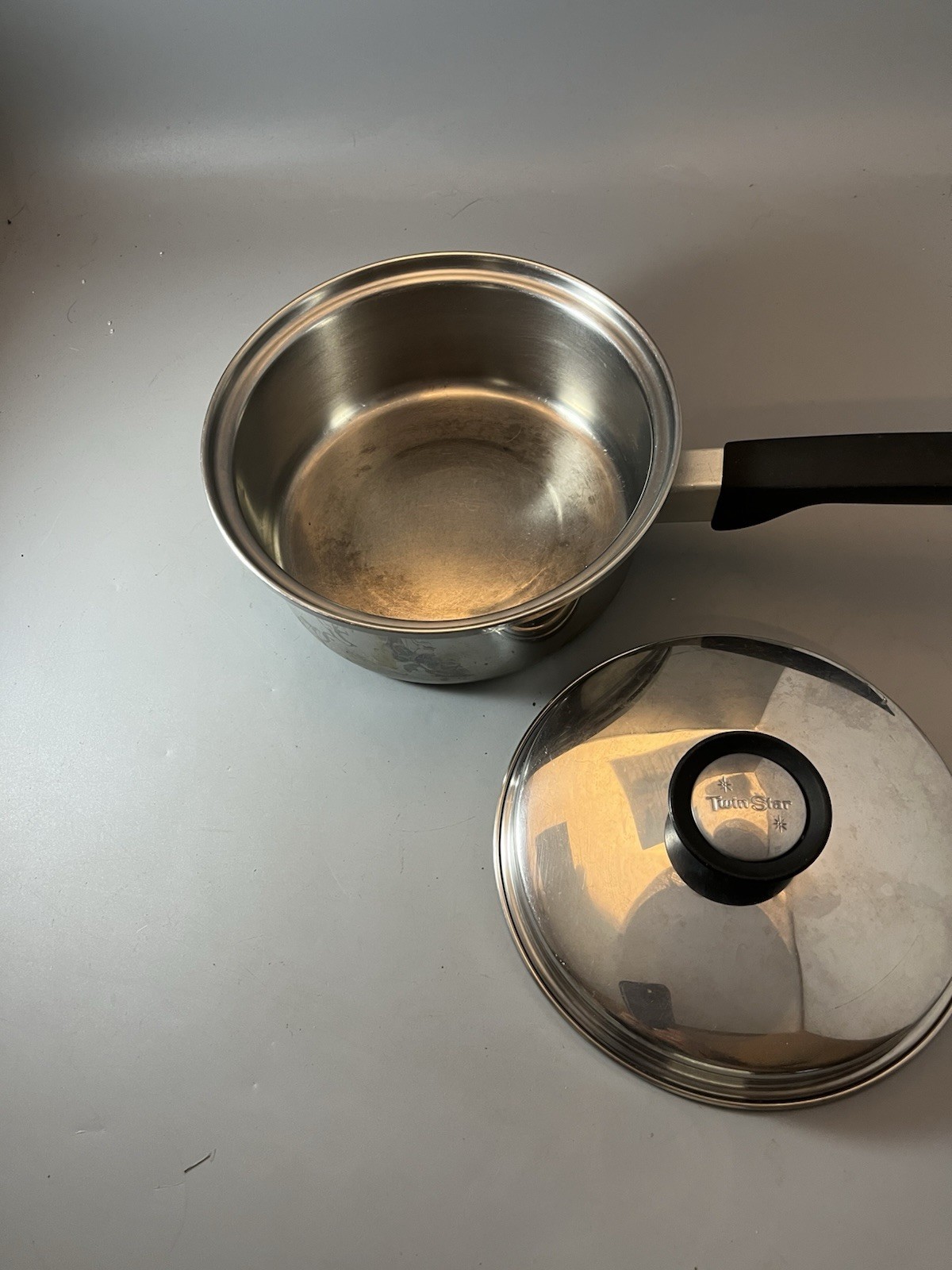 Twin Star 6 pcs Cookware Set Vtg 3-Ply 18-8 Stainless Steel Regal Ware Stock Pot