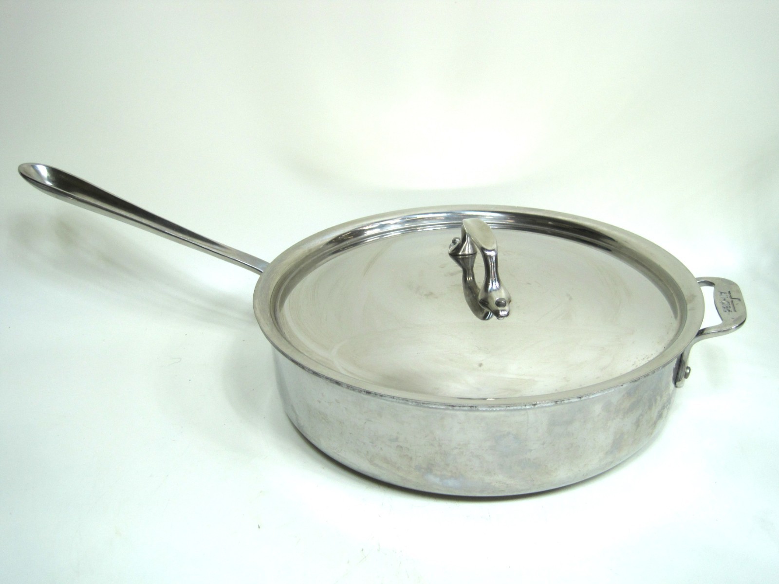 ALL-CLAD Vintage Stainless Steel 11.25” Inch Frying Saute Pan Skillet Handle Lid