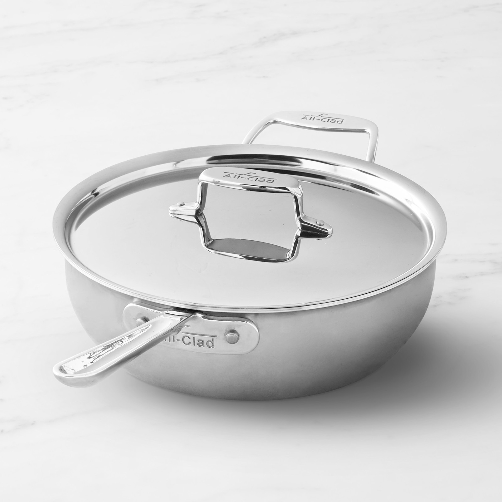 All-Clad D5 Stainless Steel Essential Pan with Lid 4 Qt USA