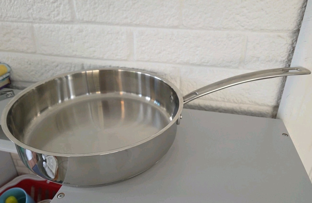 CUISINART 3 QT/2.8 L STAINLESS STEEL SAUTE PAN INDUCTION READY Heavy Duty Fry