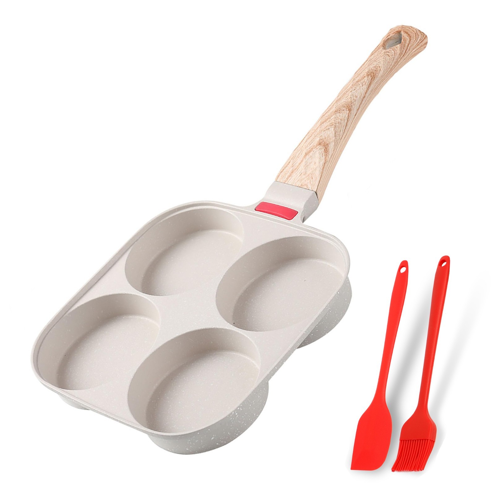 4-Cup Nonstick Egg Frying Pan Omelette Pan Granite Mini Egg Cooker Pancake Pan