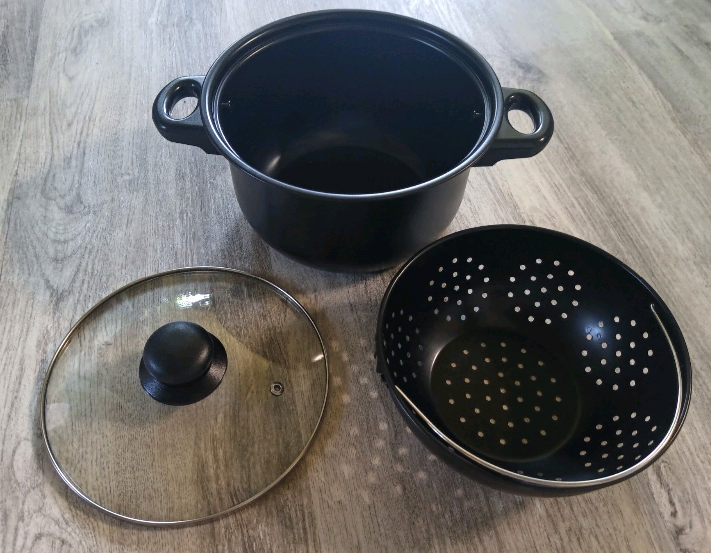 3Pcs Set World’s Greatest Cooking Pot As Seen On TV Strainer Basket 6 qt
