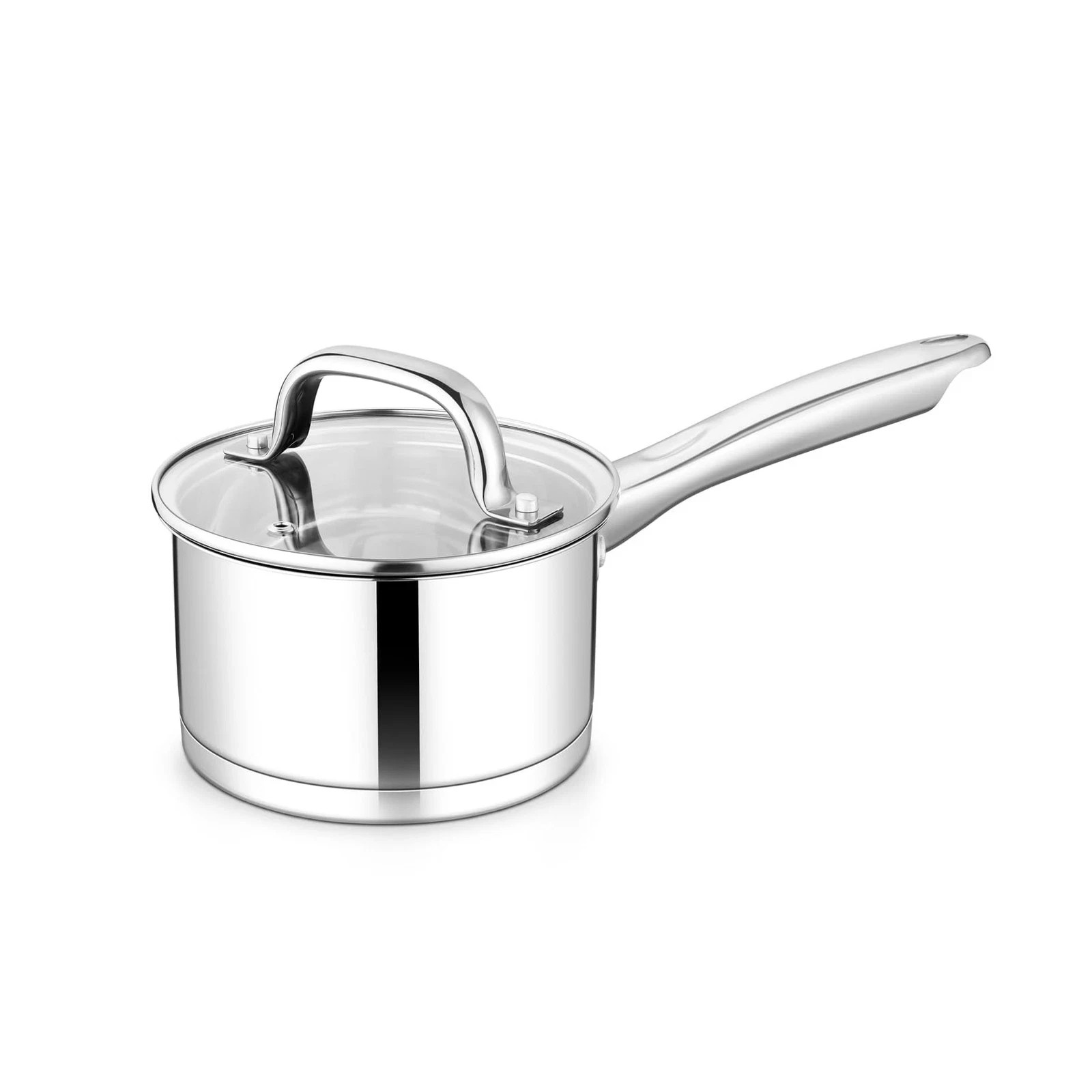 TeamFar 1 qt Saucepan, Stainless Steel Small Sauce Pan & Lid with Tri-ply Bot…