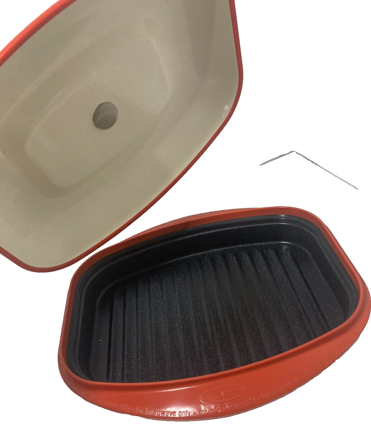 RANGEMATE SMALL red RECTANGULAR MICROWAVEABLE COOKER rv camping cooking