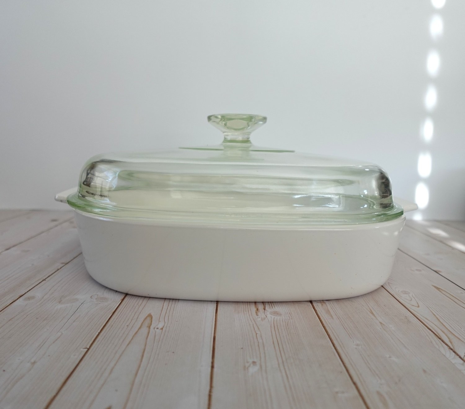 Vintage Corning Ware P-10-B 10 Inch Square Casserole Dish with Glass Lid White